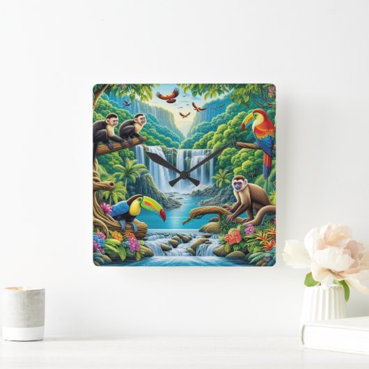 Tropische regenwoud Waterval Vierkante Klok (Huis)