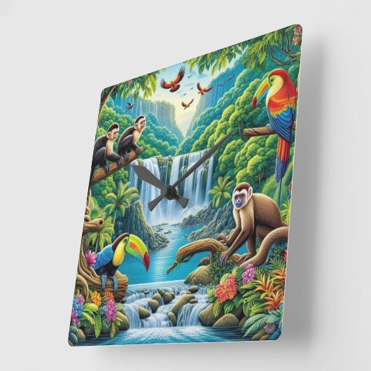 Tropische regenwoud Waterval Vierkante Klok (Hoek)