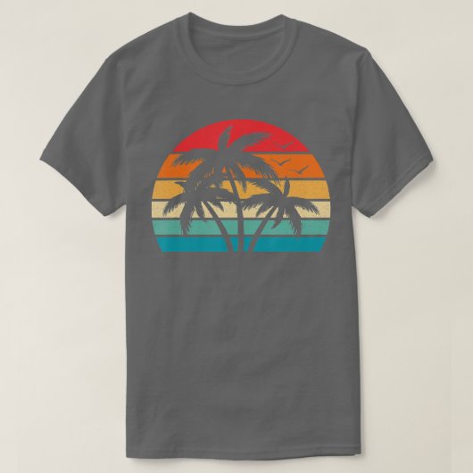Tropische regenwouden in de Retropalm T-shirt (Design voorkant)