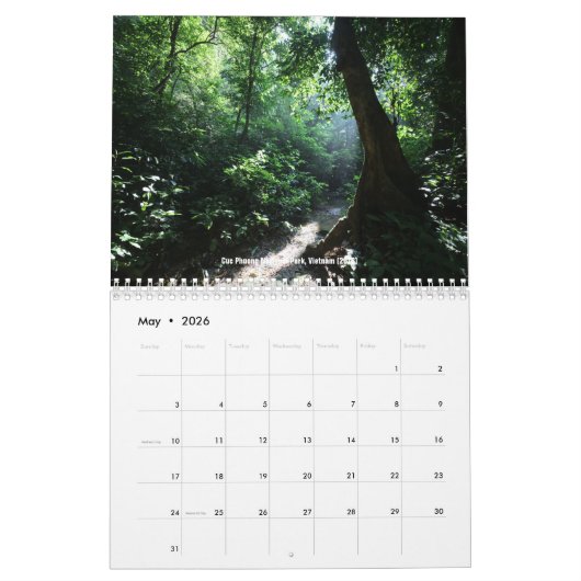 Tropische regenwoudenkalender kalender (Mei 2026)