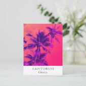 *~* Tropische reis AP25 personaliseren.. Palm Leaf Briefkaart (Staand voorkant)