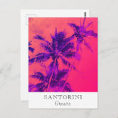 *~* Tropische reis AP25 personaliseren.. Palm Leaf Briefkaart (Voorkant / Achterkant)