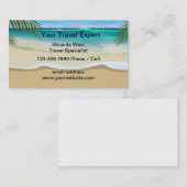 Tropische reisagent Specialist Visitekaartje (Voorkant / Achterkant)