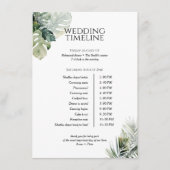 Tropische reisroute Kaart, bestemming bruiloft Informatiekaartje (Voorkant)