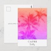 *~* Tropische reizen - AP25 Personaliseer Palmblad Briefkaart (Voorkant / Achterkant)