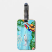Tropische reizen bagagelabel (Achterkant verticaal)