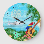 Tropische reizen grote klok (Voorkant)