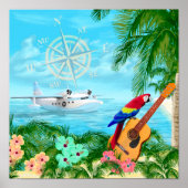 Tropische reizen poster (Voorkant)