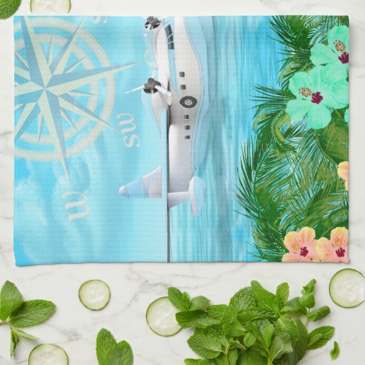 Tropische reizen theedoek (Gevouwen)