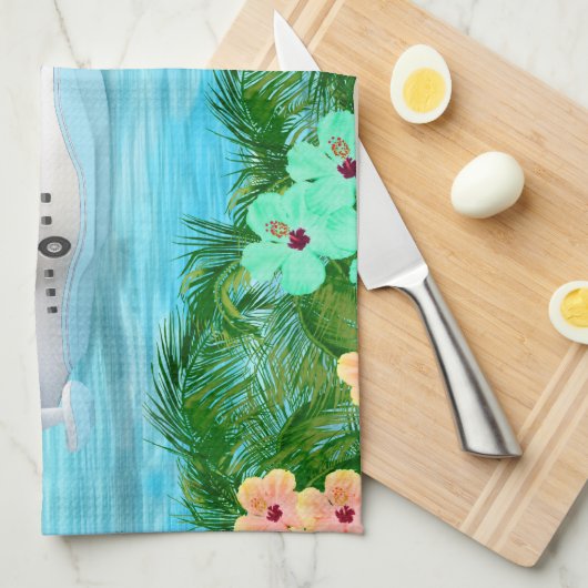 Tropische reizen theedoek (Quarter Fold)