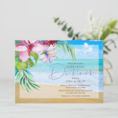 Tropische repetitie diner Sandy Beach Kaart (Staand voorkant)