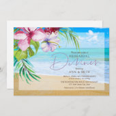 Tropische repetitie diner Sandy Beach Kaart (Voorkant / Achterkant)