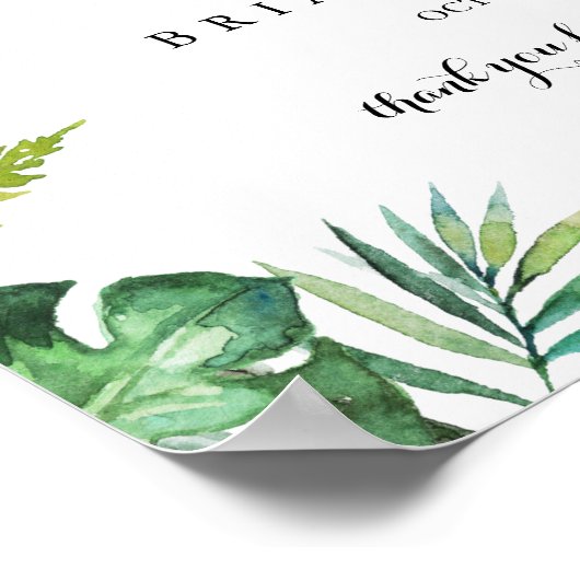 Tropische repetitie voor bestemming Welkomstteken Poster (Hoek)