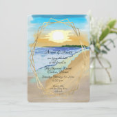 Tropische Resort Beach Waterverf Kaart (Staand voorkant)