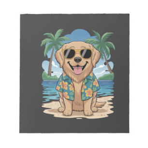 Tropische Retriever � Gouden Strand Sfeer Hond Notitieblok