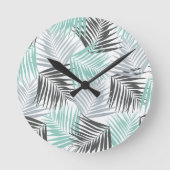 Tropische retro #6 (strandvibes) #palms #decor ronde klok (Voorkant)
