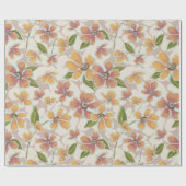 Tropische retro-chemicaliën cadeaupapier (Vlak)