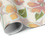 Tropische retro-chemicaliën cadeaupapier (Rol Hoek)