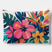 Tropische retro vibe accessoire tas uit het midden (Achterkant)