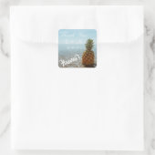 Tropische reuzenanananas Weddenschap Vierkante Sticker (Tas)