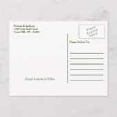 Tropische reuzenrietridder die de datum opslaat aankondigingskaart (Achterkant)