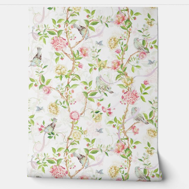 Tropische  Rococo Garden Chinoiserie Behang (Afrollen)