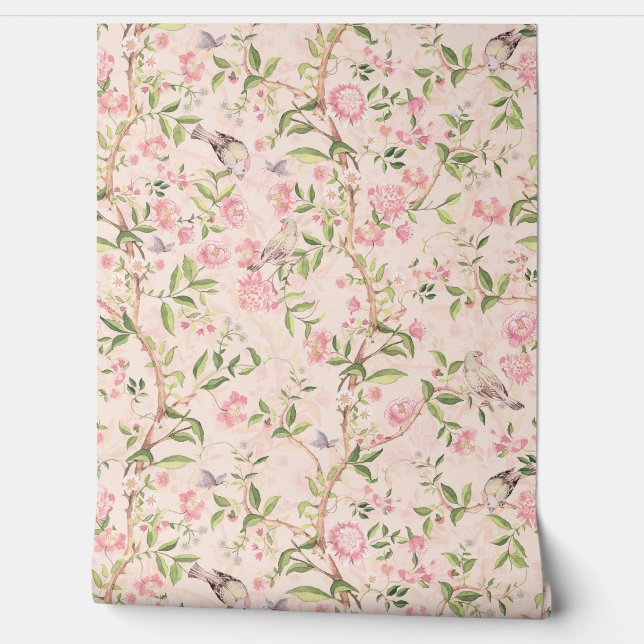 Tropische  Rococo Garden Chinoiserie Behang (Afrollen)