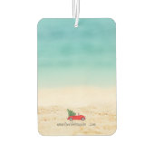 Tropische Rode Auto Vrolijk Kerstmis Zakelijke Pro Luchtverfrisser (Achterkant)