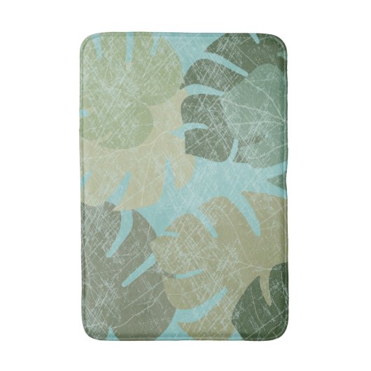 Tropische rode bladeren badmat (Voorkant Verticaal)