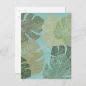 Tropische rode bladeren briefkaart (Voorkant / Achterkant)