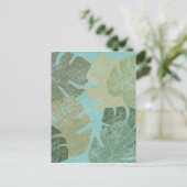 Tropische rode bladeren briefkaart (Staand voorkant)