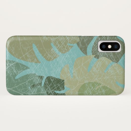 Tropische rode bladeren Case-Mate iPhone case (Achterkant (horizontaal))