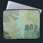 Tropische rode bladeren laptop sleeve<br><div class="desc">"Faded Tropische bladeren II" door Jade Reynolds. Voorziet een collectie tropische bladeren in een vette vormgeving.</div>