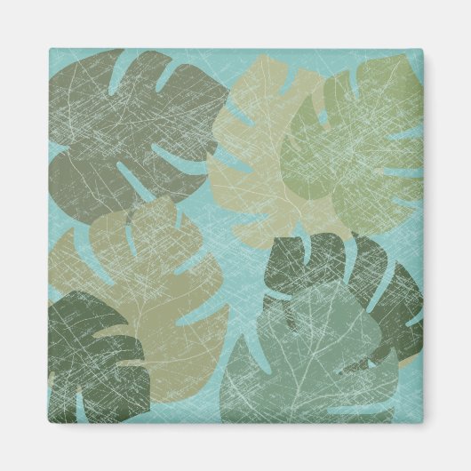 Tropische rode bladeren magneet (Voorkant)