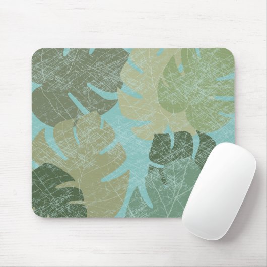 Tropische rode bladeren muismat (Met muis)