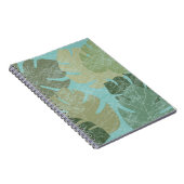 Tropische rode bladeren notitieboek (Rechterzijde)