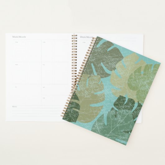 Tropische rode bladeren planner (Display)