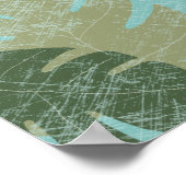 Tropische rode bladeren poster (Hoek)