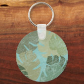 Tropische rode bladeren sleutelhanger (Voorkant)