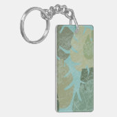 Tropische rode bladeren sleutelhanger (Voorkant Links)