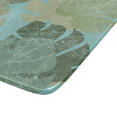 Tropische rode bladeren snijplank (Hoek)