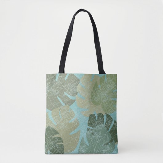Tropische rode bladeren tote bag (Voorkant)