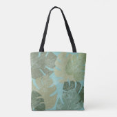 Tropische rode bladeren tote bag (Achterkant)
