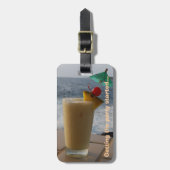 Tropische rode Drink Cocktail Bagagelabel (Voorkant verticaal)