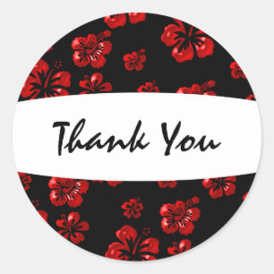 Tropische rode elegante hibiscus bloem sticker
