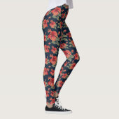 Tropische rode hibiscus leggings (Rechts)