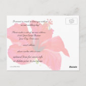 Tropische rode hibiscus ventilator Dank je wel Briefkaart (Achterkant)