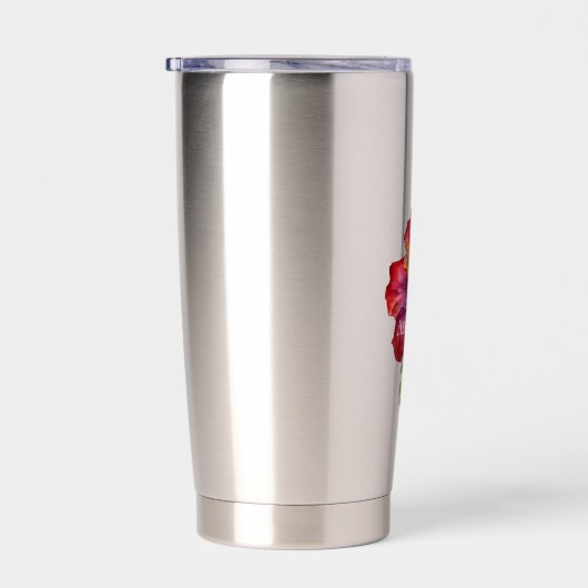 Tropische rode hibiscus-ventilator geïsoleerde drinkbeker (Rechts)