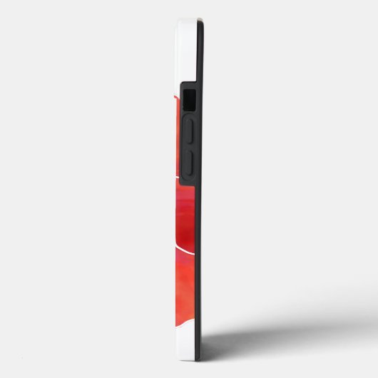 Tropische rode Hibiscus Waterverf Bloem Case-Mate iPhone Case (Achterkant / Links)