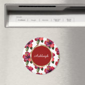 Tropische rode hibiscusbloemen  magneet (Insitu (Vaatwasser))